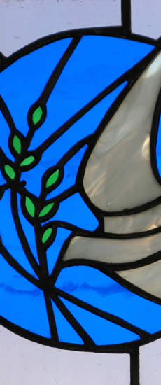 Spirit of Peace stained glass dove